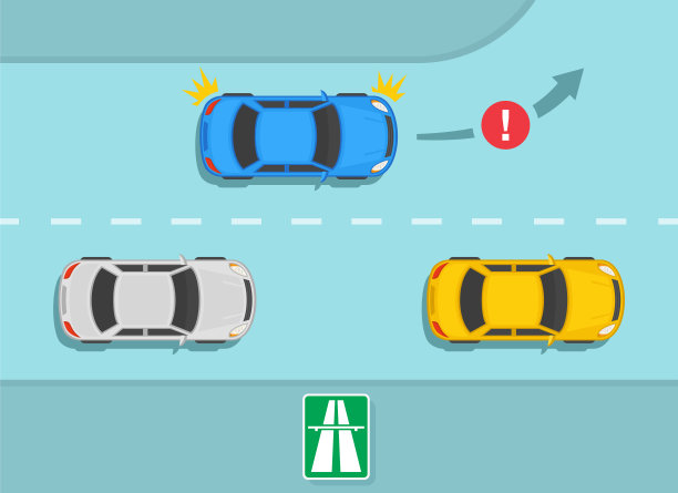 高速公路上不准左转或掉头。高速公路、高速公路、高速公路的交通规则。不允许左转。图片下载