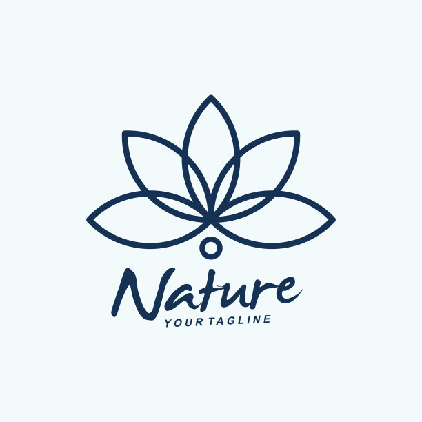 莲花标志设计矢量插图模板的想法图片下载