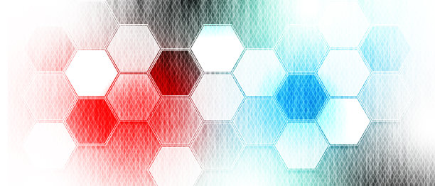 抽象未来商业技术背景与六边形模式图片下载
