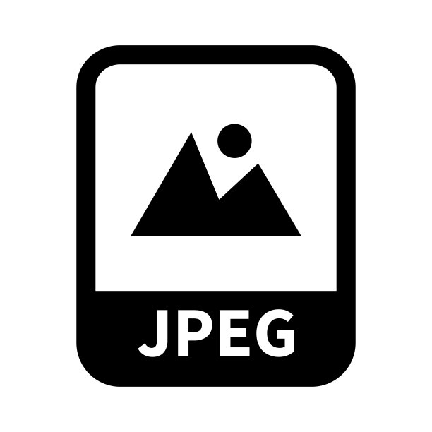 简单的JPEG文件图标。JPEG扩展。向量。图片下载