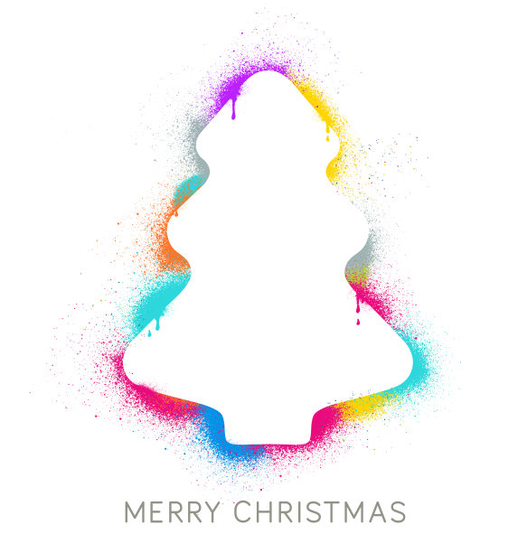 圣诞树涂鸦图图片下载