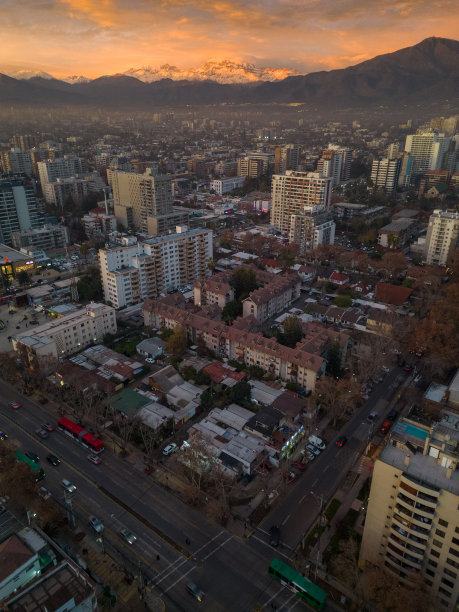 智利圣地亚哥景观街道图片下载