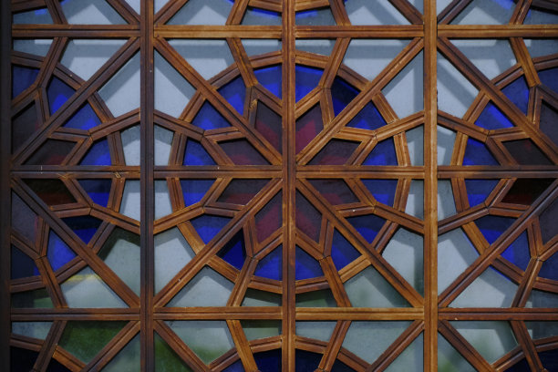 旧图案，复古玻璃彩色玻璃窗。图片下载