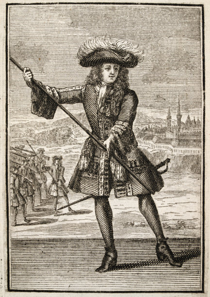 上尉，长臂，半长枪，法国17世纪士兵，军队，军事史图片下载