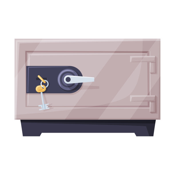 用于保护有价值的物体矢量插图的封闭金属保险箱或保险箱图片下载