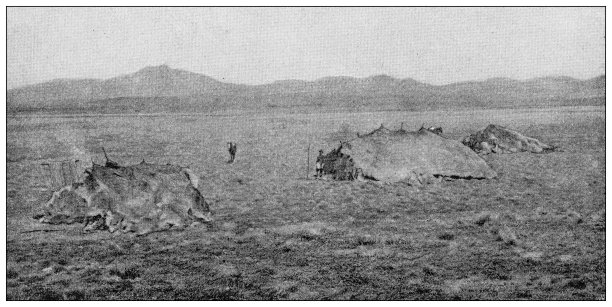 古董图像：巴塔哥尼亚，卡卡图普尔，里约内格罗，帐篷图片下载