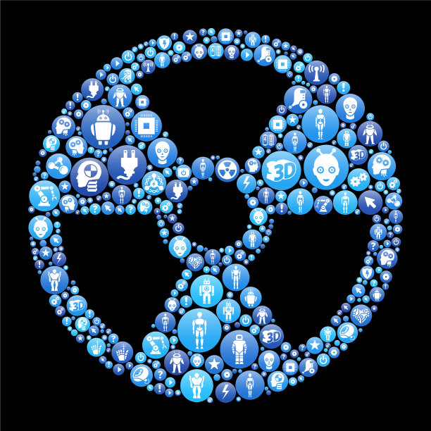 核蓝色图标模式背景图片下载