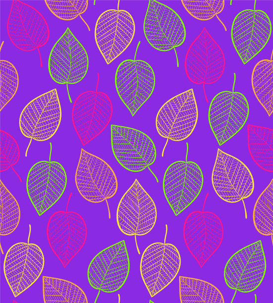 无缝叶模式图片下载