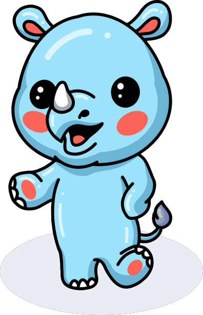 可爱的小犀牛卡通造型图片下载