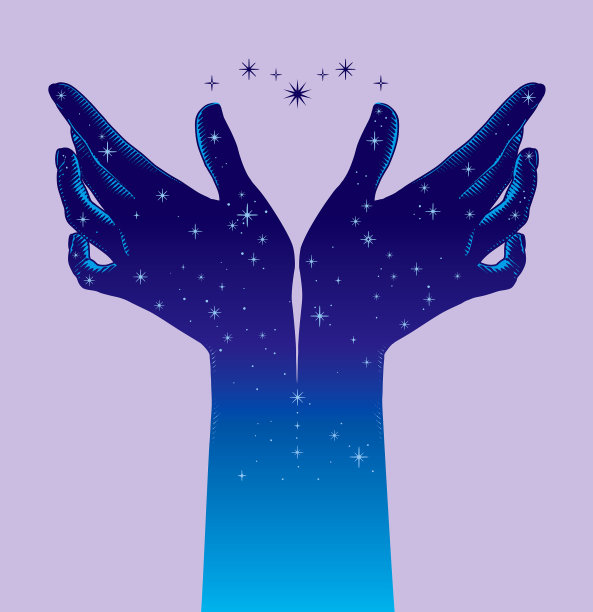 手伸向星星和浪漫图片下载