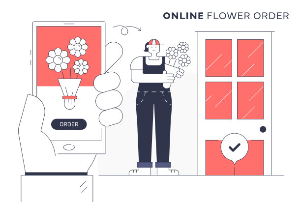 送花移动应用程序插图图片下载