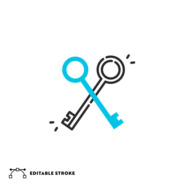 带有可编辑笔触的解决方案平线图标图片下载