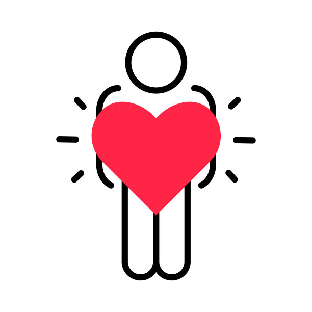 有大心脏的人股票插图。国际慈善日矢量设计模板股票插图图片下载