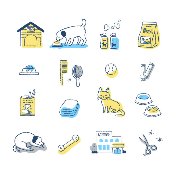 一套与宠物相关的物品图片下载