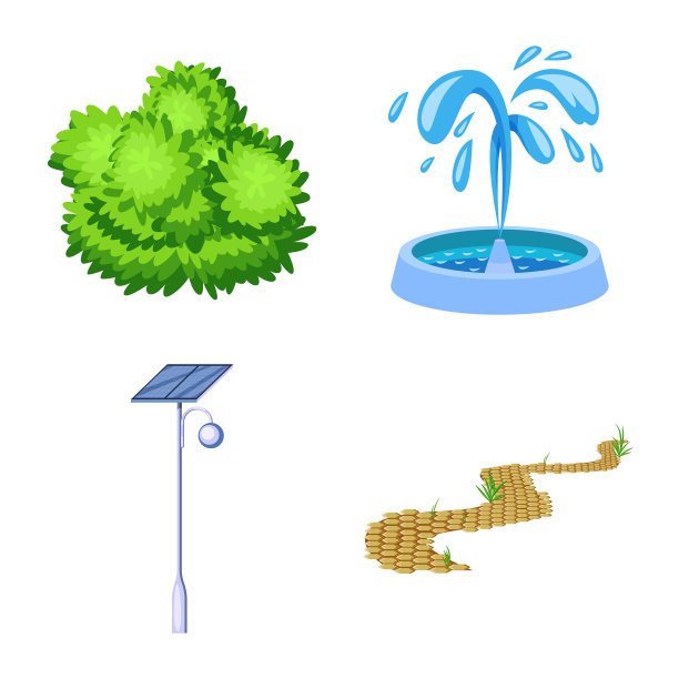 设计景观和公园标志集图片下载