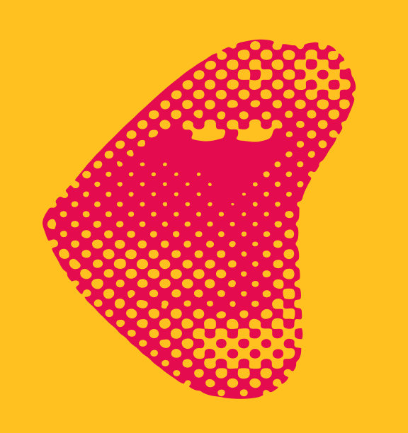 带有半色调点的女性嘴唇图片下载