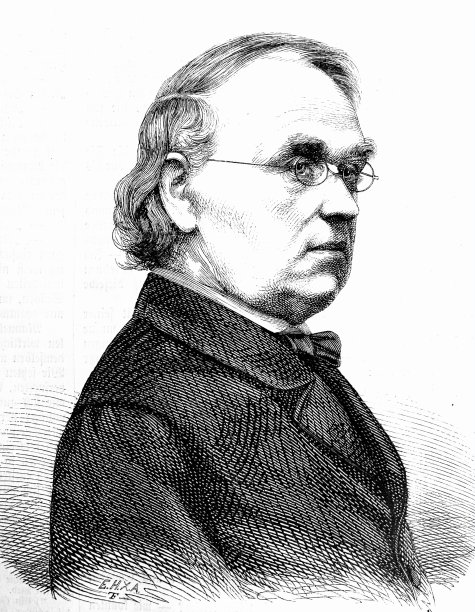 Eduard Mörike，德国作家，大头照，侧视图片下载