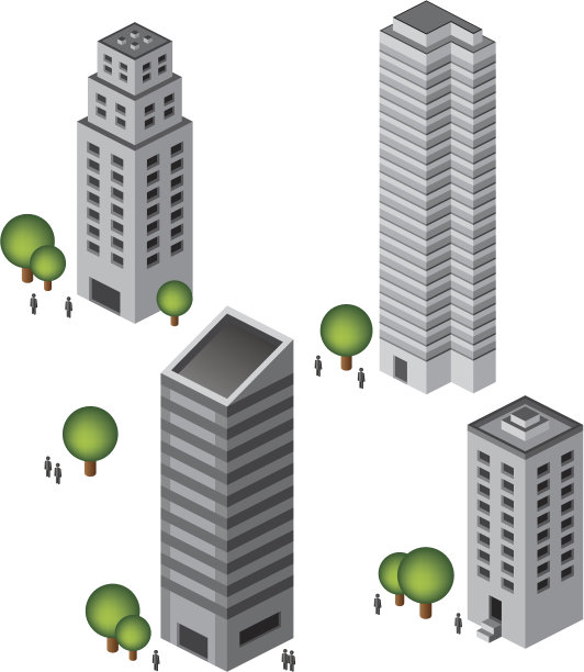 等距的建筑图片下载