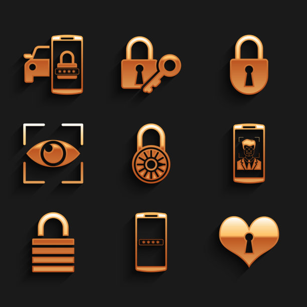 设置安全的组合锁轮移动和图片下载