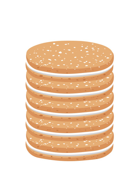 一堆新鲜出炉的饼干图片下载