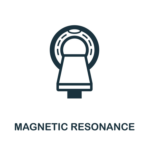 磁共振图标。来自医疗服务收集的简单元素。填充单色磁共振图标模板，信息图和横幅图片下载