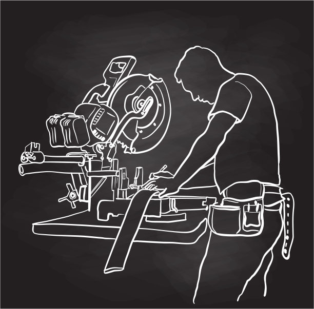 木工新踢脚板粉笔图片下载