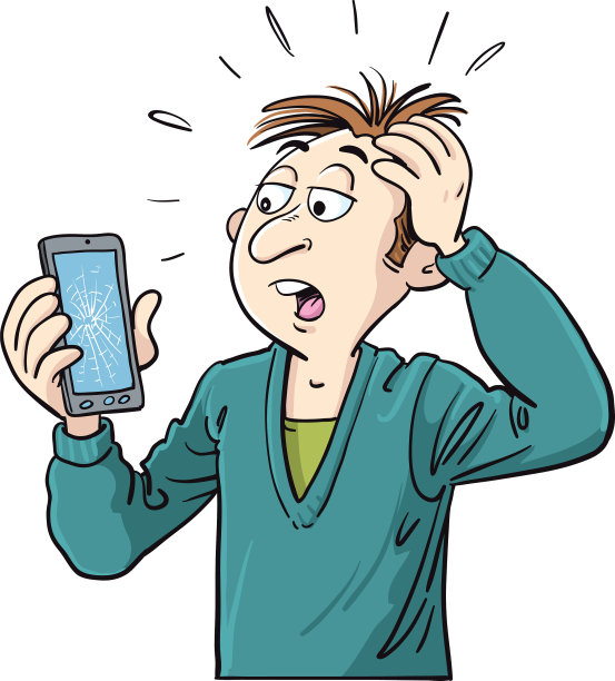 屏幕破裂的智能手机图片下载