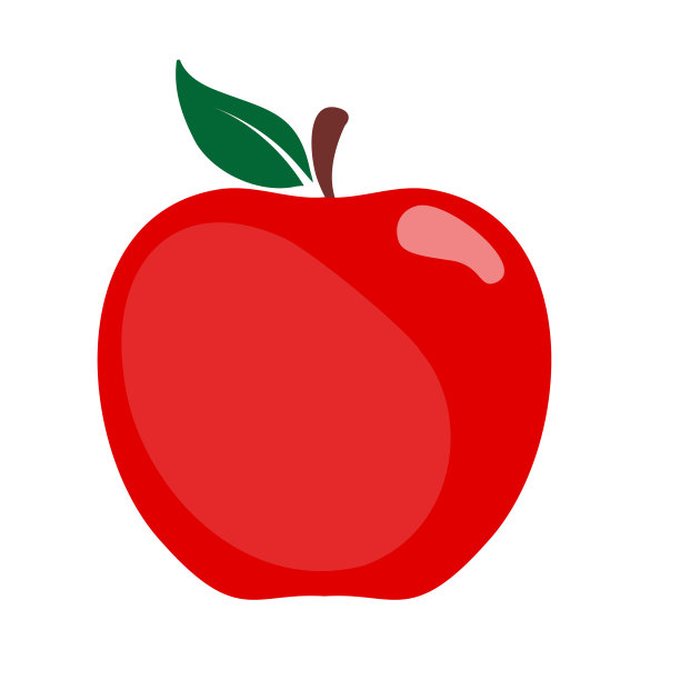 苹果矢量扁平插画图片下载