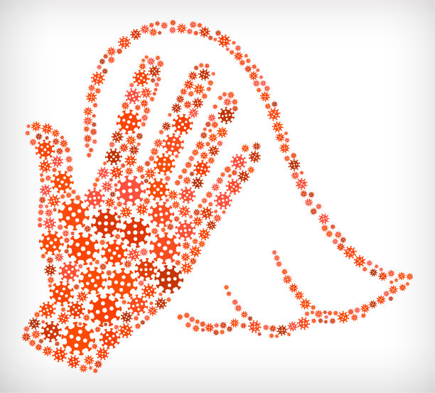 清除流感冠状病毒图标模式图片下载