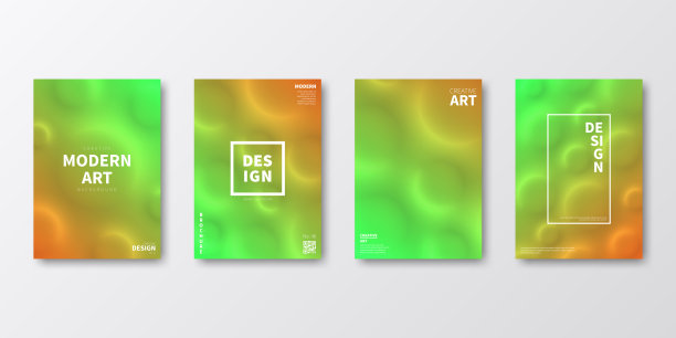 宣传册模板排版，绿色封面设计，企业年报，传单，杂志图片下载