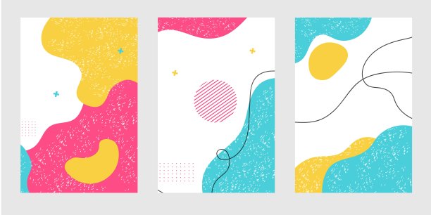 波浪风格的现代彩色抽象背景图片下载