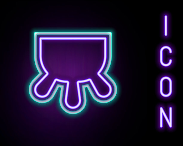 发光的霓虹灯线乳腺图标孤立在黑色图片下载