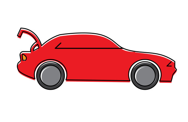 汽车与打开后备箱图标图片下载