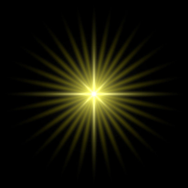 黑色背景上的金色星光图片下载