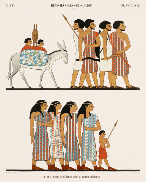 19世纪古埃及绘画作品图片下载