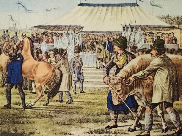 在斯图加特的传统博览会Cannstatter Volksfest上的颁奖仪式图片下载