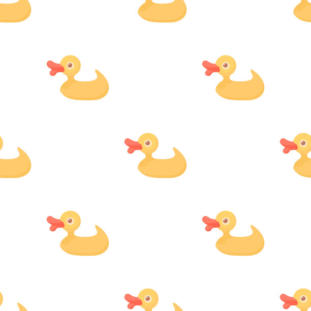黄鸭玩具图案无缝拼接图片下载