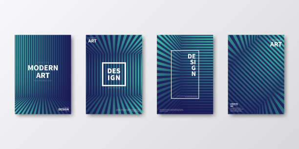 宣传册模板排版，绿色封面设计，企业年报，传单，杂志图片下载