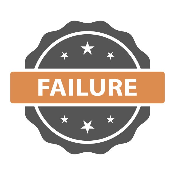 失败盖章，盖章。矢量徽章，图标模板。插图孤立在白色背景上。图片下载