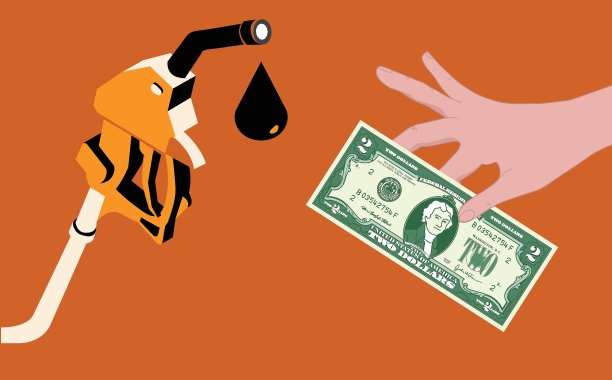 支付燃料，昂贵的燃料概念。图片下载