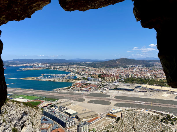 直布罗陀和西班牙的远景图片下载