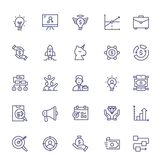 可编辑的笔画线图标图片下载