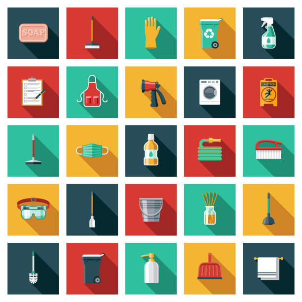 清洁用品图标集图片下载