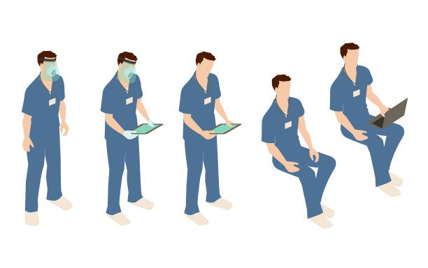 等距的医疗工作者图标图片下载