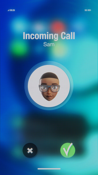 智能手机上的来电，用户界面图片下载