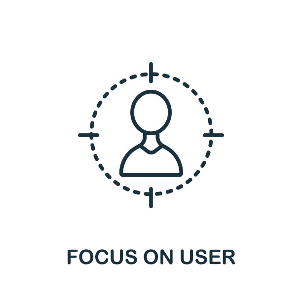 专注于Yser图标从生产管理收集。简单的线集中在伊塞尔图标模板，网页设计和信息图图片下载