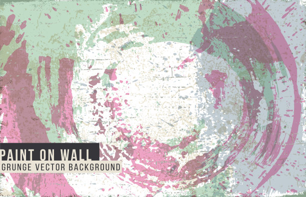 抽象的Grunge风格彩绘墙 - 03图片下载