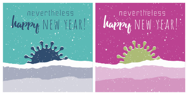 柯维德电晕病毒贺卡插图图片下载