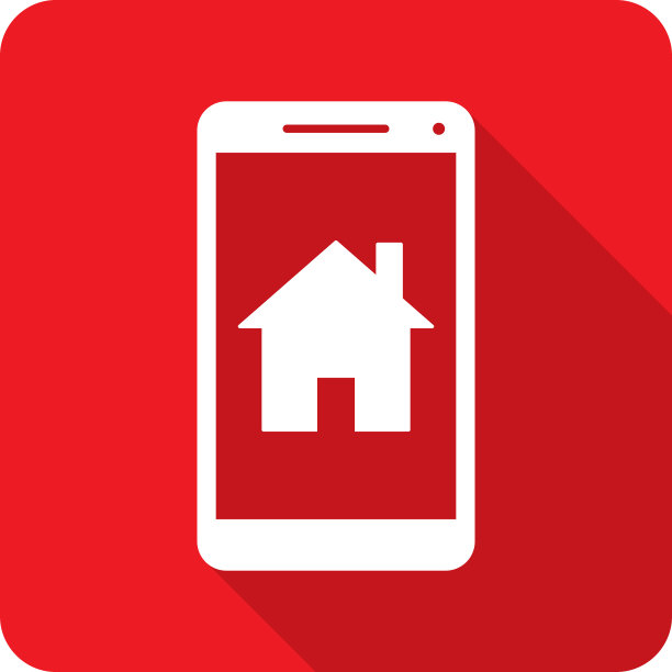 房子智能手机图标剪影2图片下载