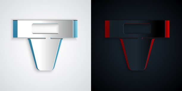 剪纸腹股沟守卫为武术图标图片下载